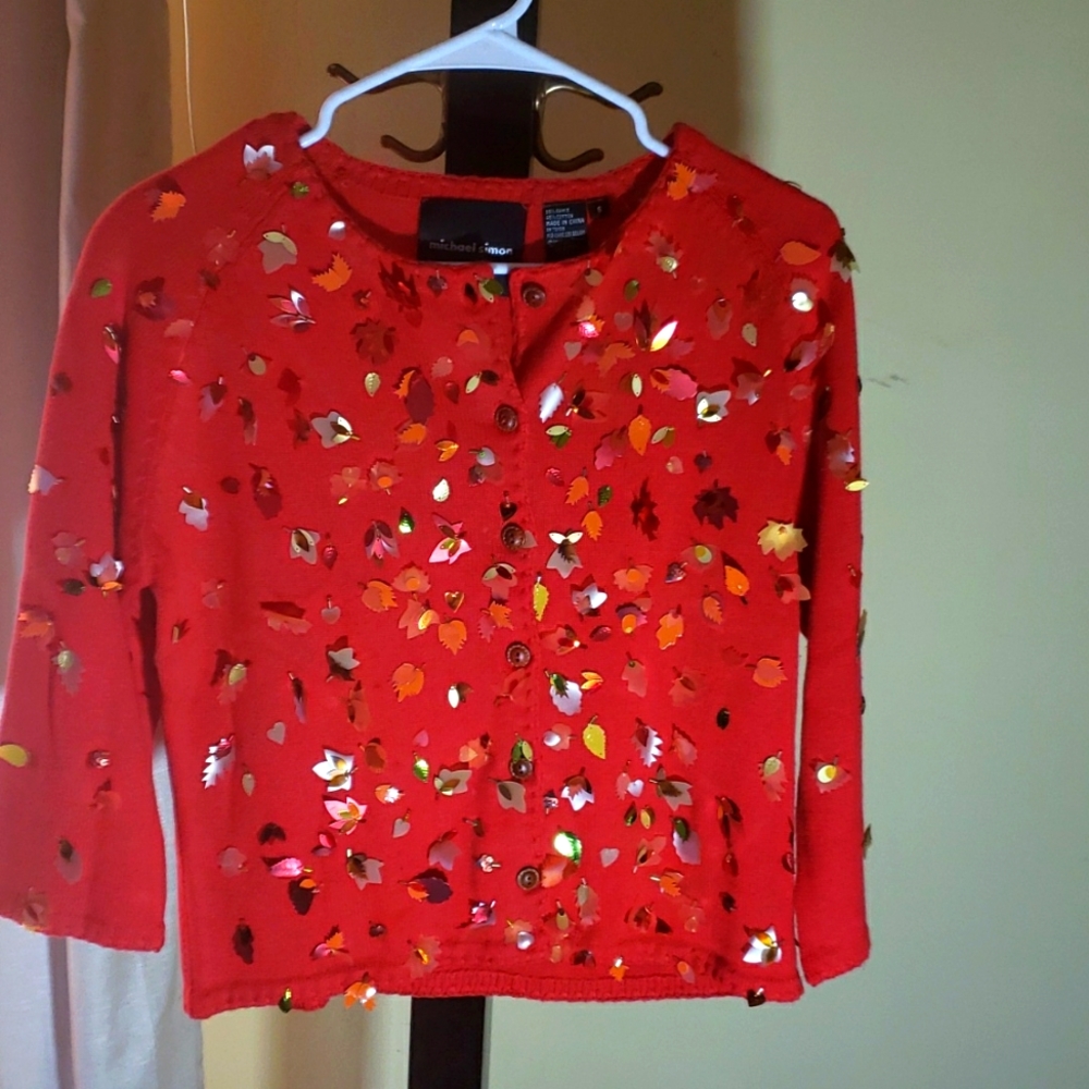 Micheal Simon Fall Leaves Sweater
